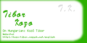 tibor kozo business card